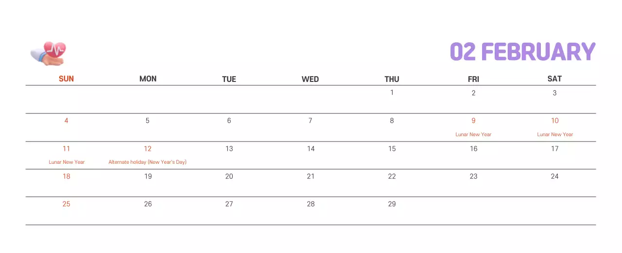 Holiday hospitals with cute illustrations and colorful accents related to health and family.