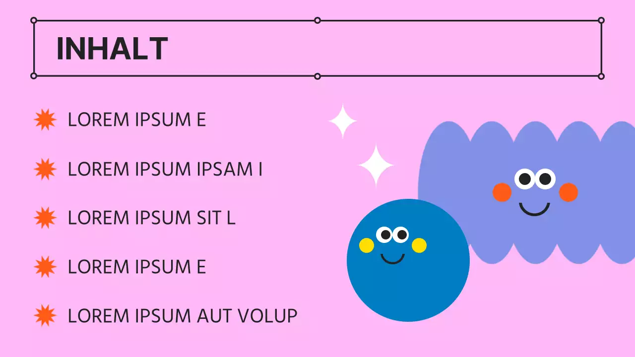 Ein kitschiges rosafarbenes und lilafarbenes Geschäftsfeld mit einem Unternehmensprofil