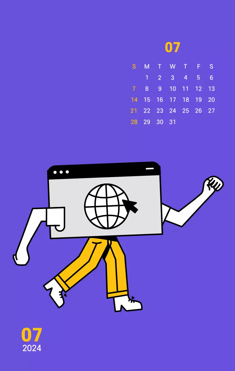 Saubere Linie Illustration auf einem lila Hintergrund