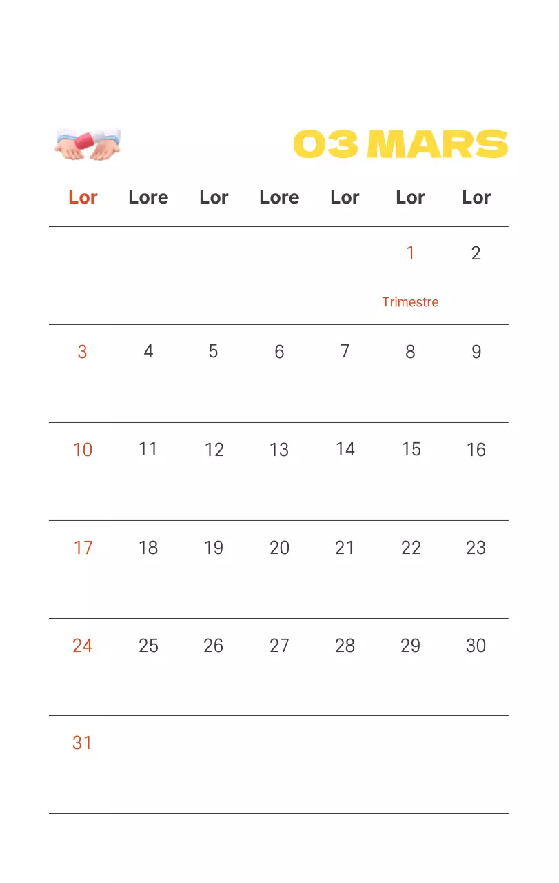 Un hôpital festif avec des illustrations sur le thème de la santé et de la famille et des accents colorés.