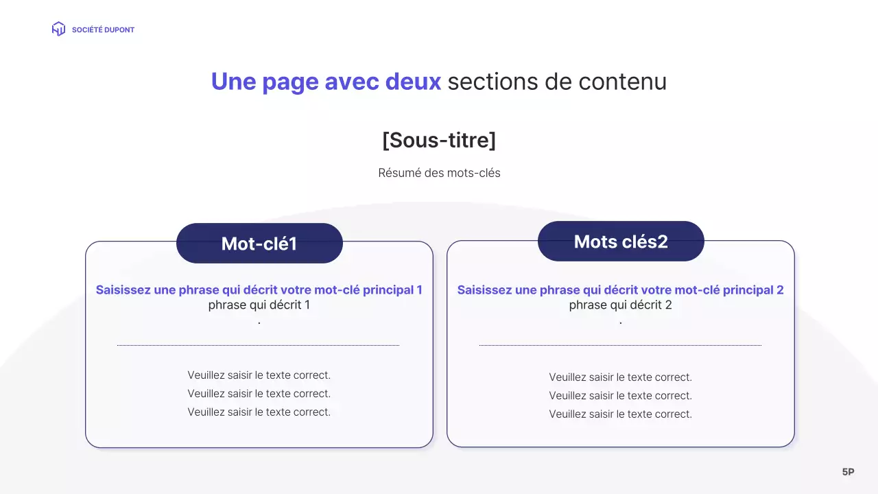 Un profil d'entreprise simple en bleu