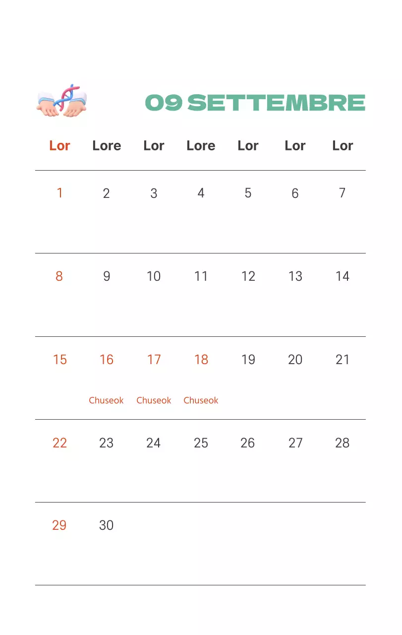 Un ospedale festivo con illustrazioni a tema salute e famiglia e accenti colorati