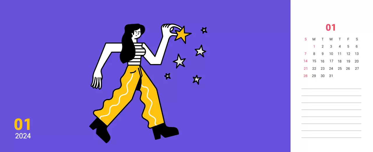 Illustration de lignes épurées sur fond violet