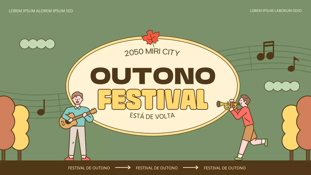 Promover os festivais naturais de outono em amarelo e caqui