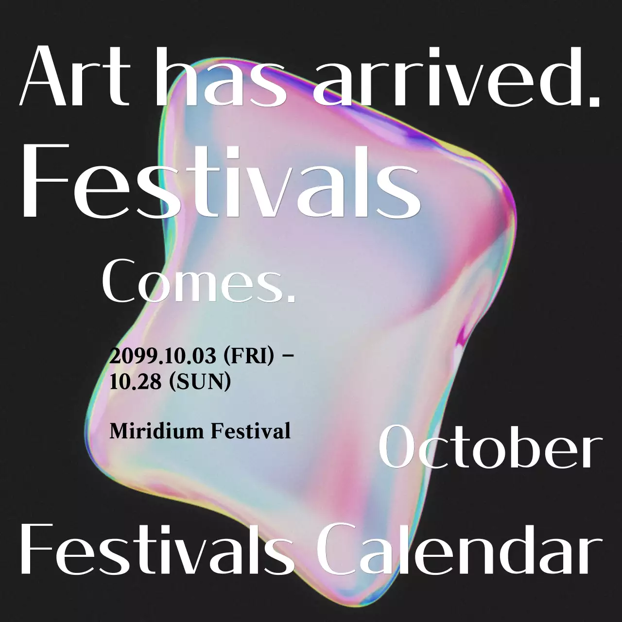 Thông báo lịch trình lễ hội nghệ thuật cầu vồng màu hồng