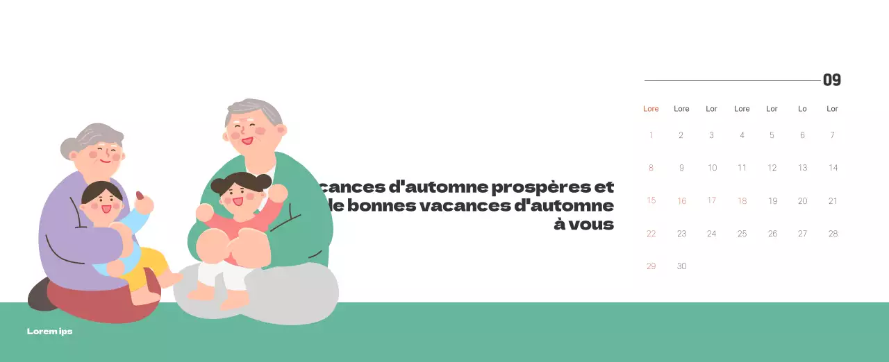 Un hôpital festif avec des illustrations sur le thème de la santé et de la famille et des accents colorés.