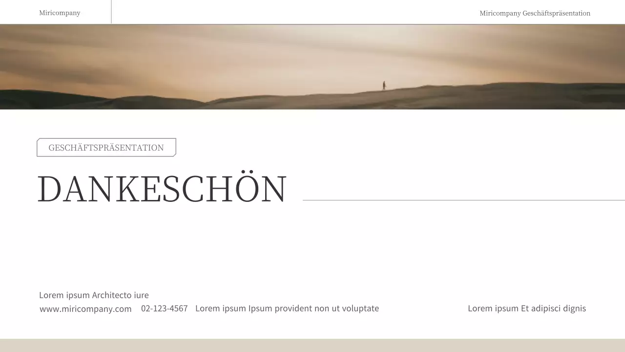 Ein einfacher, emotionaler Geschäftsbericht in Braun und Weiß