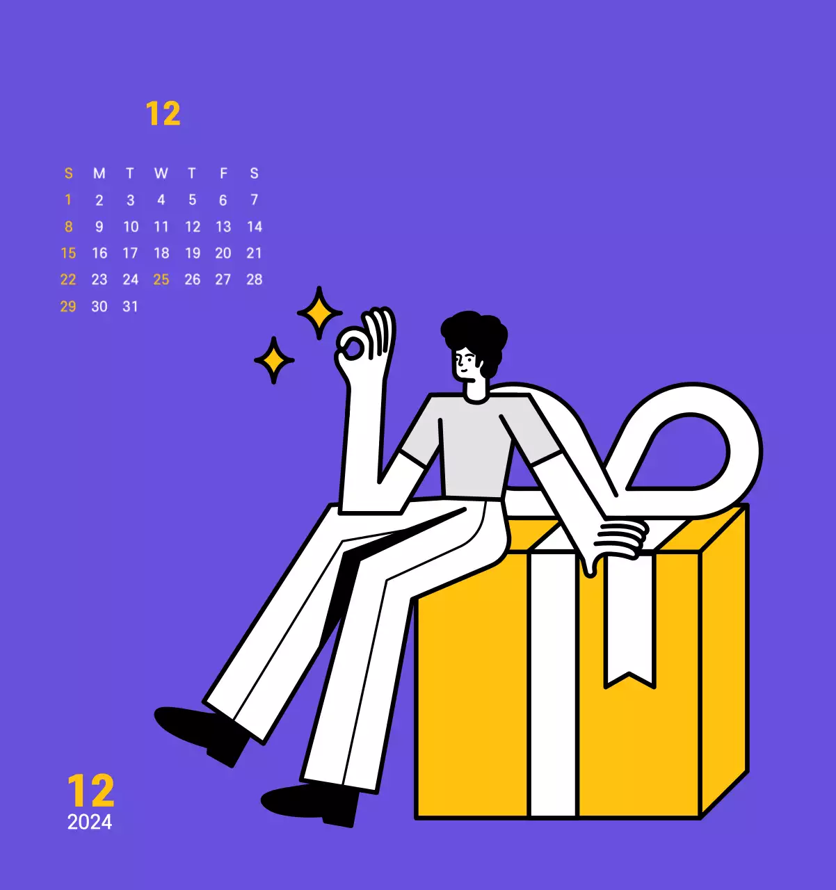 Clean line illustration on a purple background