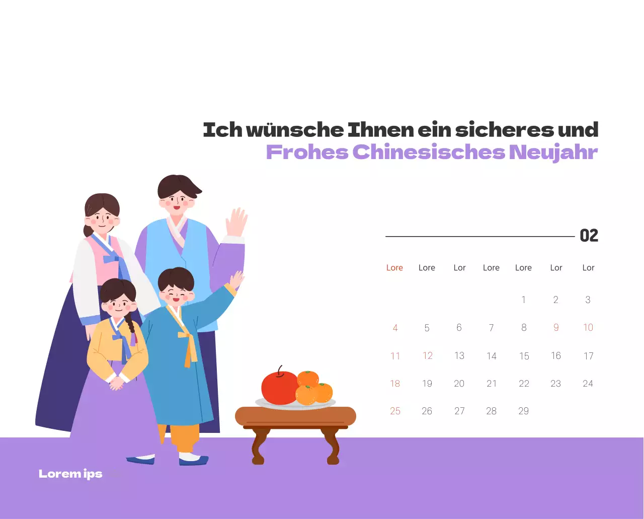 Ein festliches Krankenhaus mit Illustrationen zum Thema Gesundheit und Familie und farbenfrohen Akzenten