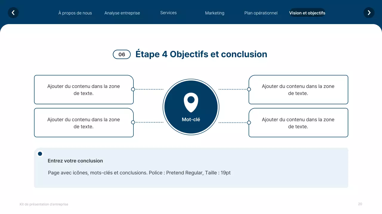 Site web simple, blanc et bleu marine, profil de l'entreprise
