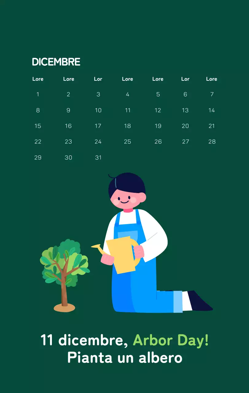 Celebrazione delle festività natalizie con illustrazioni colorate di persone e del pianeta.