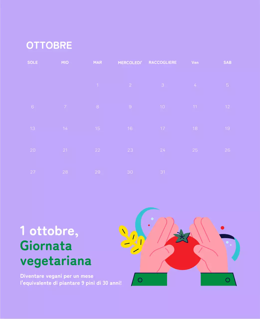 Una fondazione sociale che celebra le festività natalizie con illustrazioni colorate di persone e del pianeta.