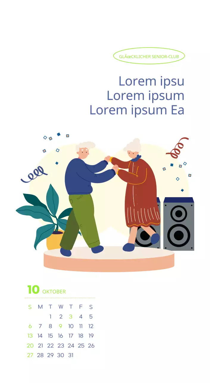 Arbeitskalender mit schönen Illustrationen