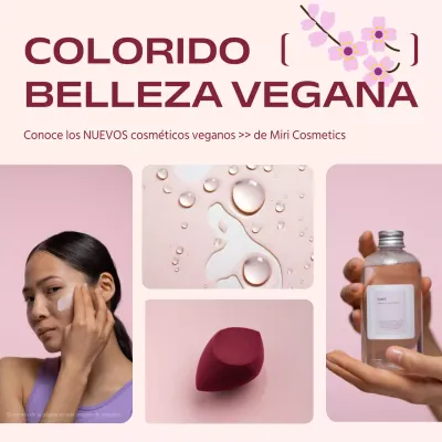 Un sencillo anuncio de cosméticos rosas