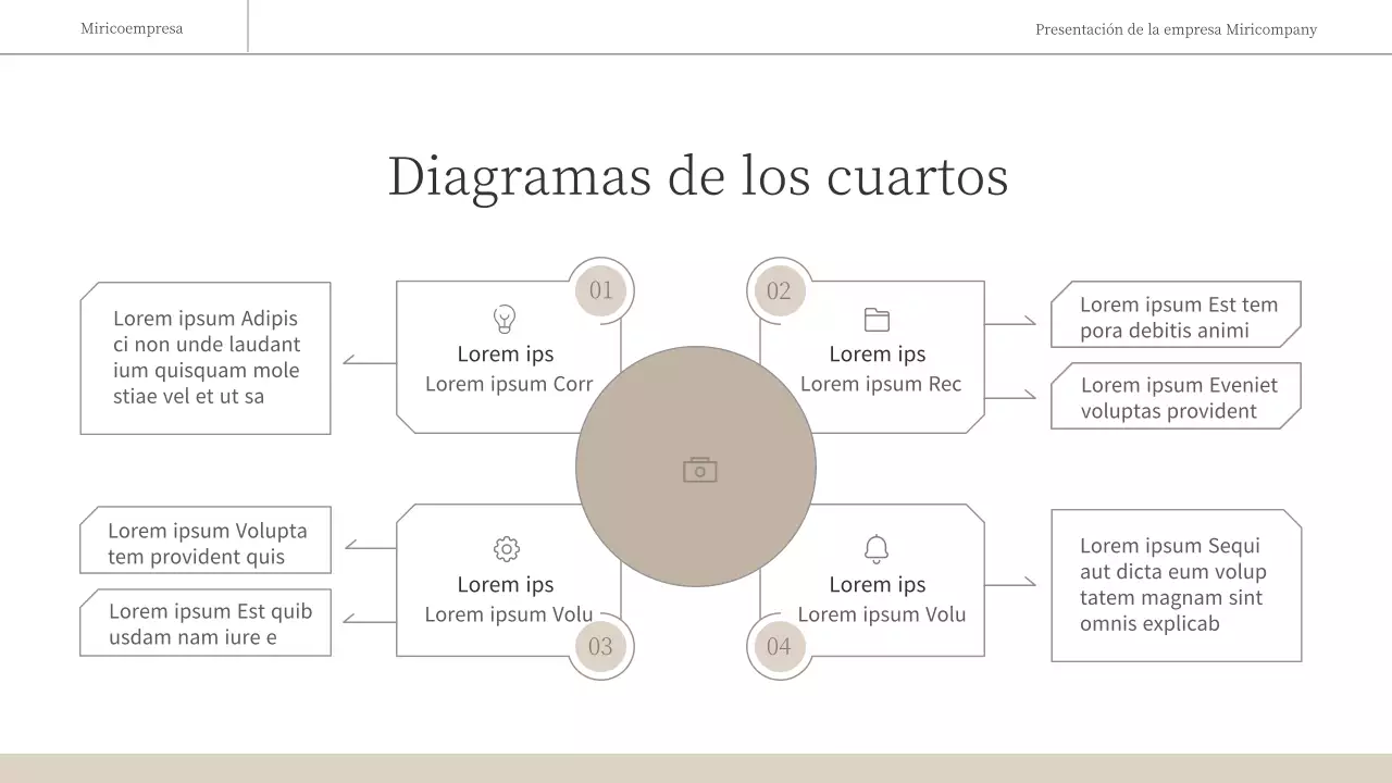 Un informe empresarial sencillo y emotivo en marrón y blanco