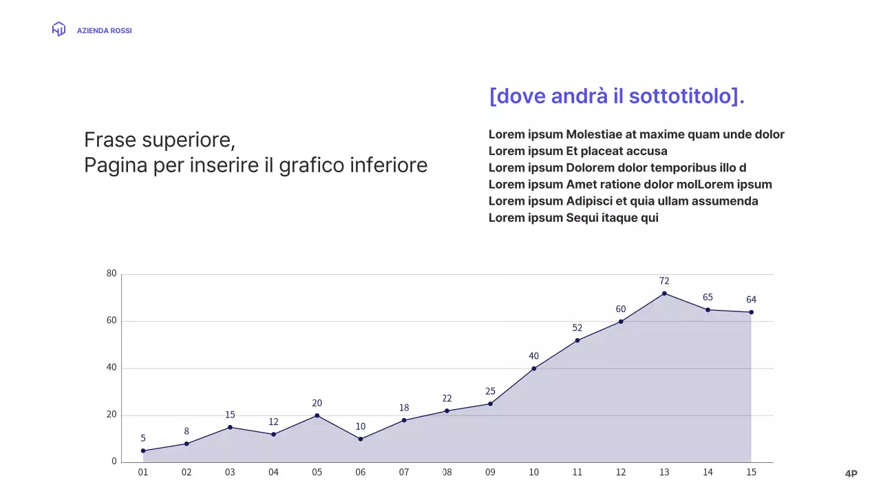 Un profilo aziendale dal semplice layout blu