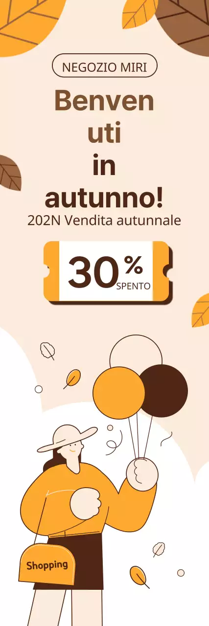 Una guida alle offerte autunnali con un tocco di giallo e marrone