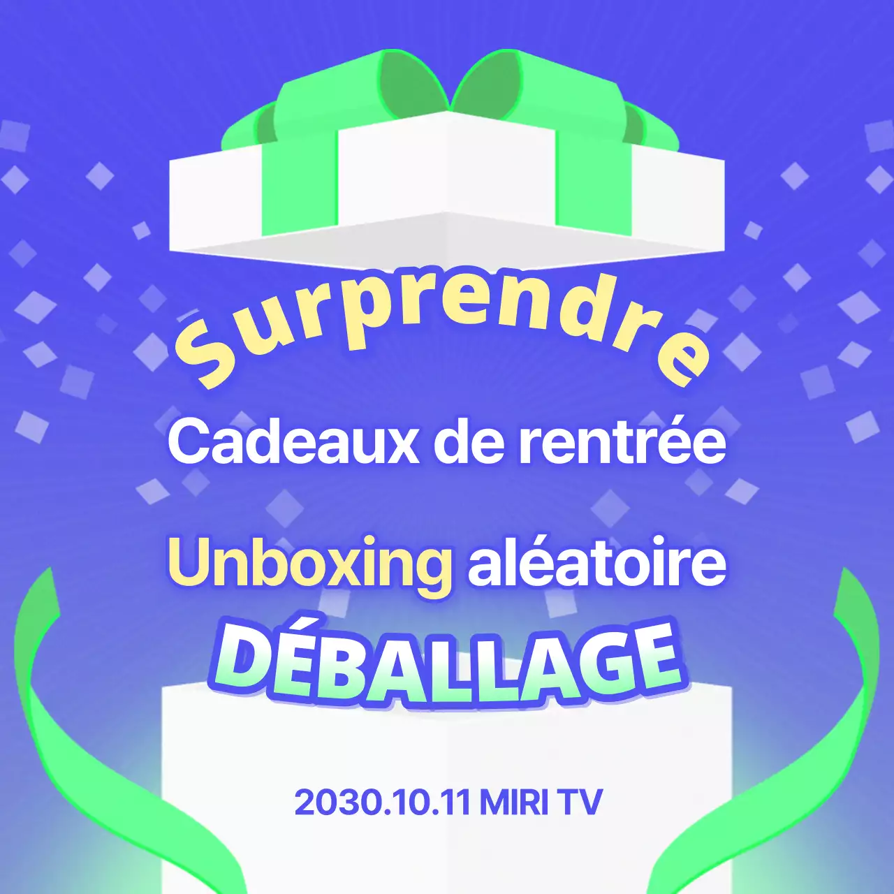 Promouvoir le déballage de cadeaux mignons en chartreuse et en violet