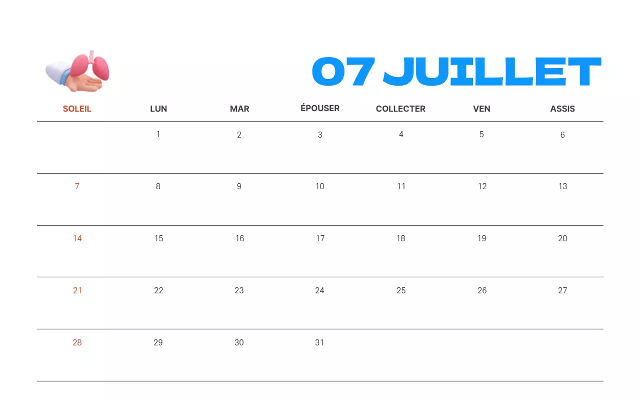 Un hôpital festif avec des illustrations sur le thème de la santé et de la famille et des accents colorés.