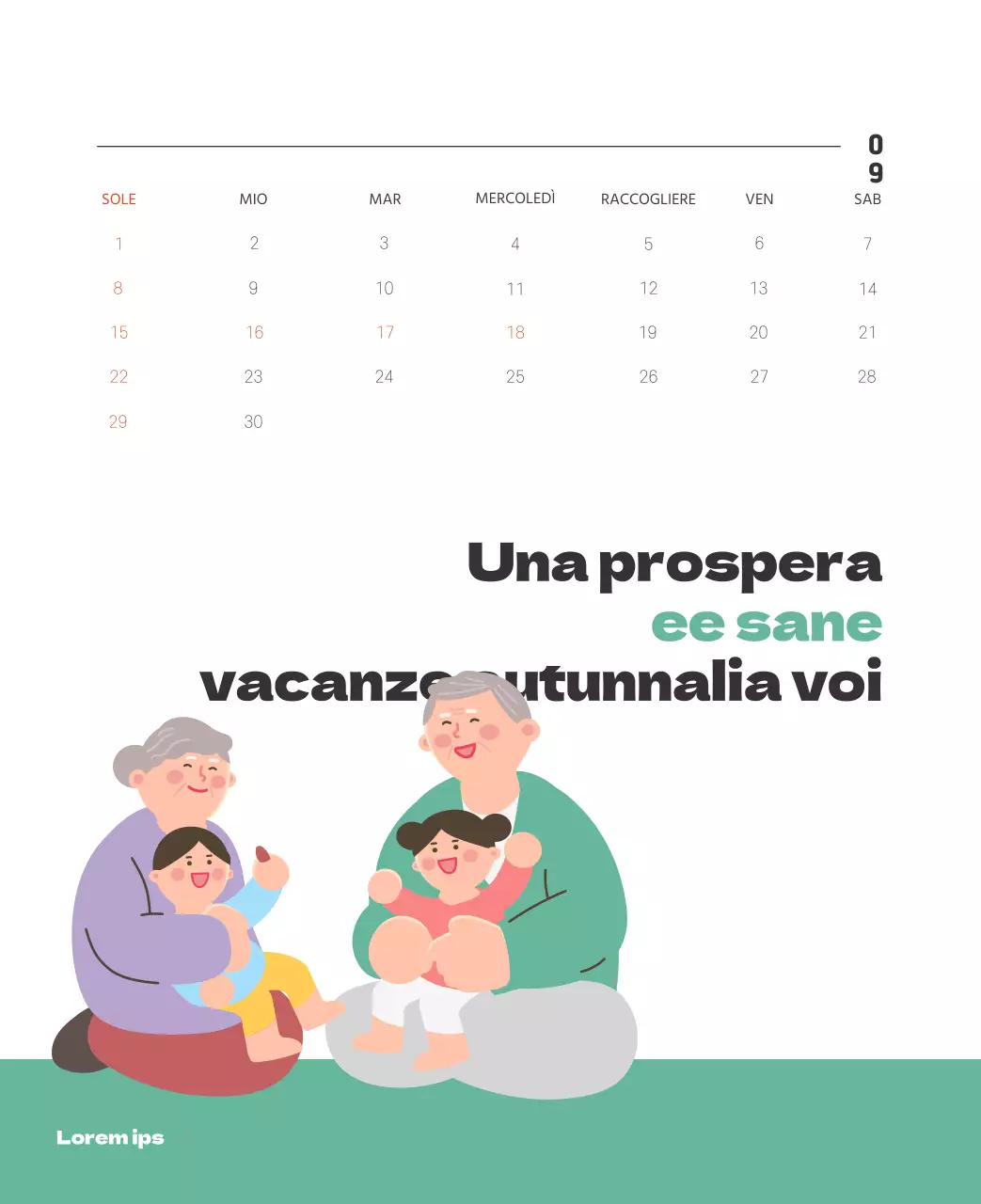 Un ospedale festivo con illustrazioni a tema salute e famiglia e accenti colorati