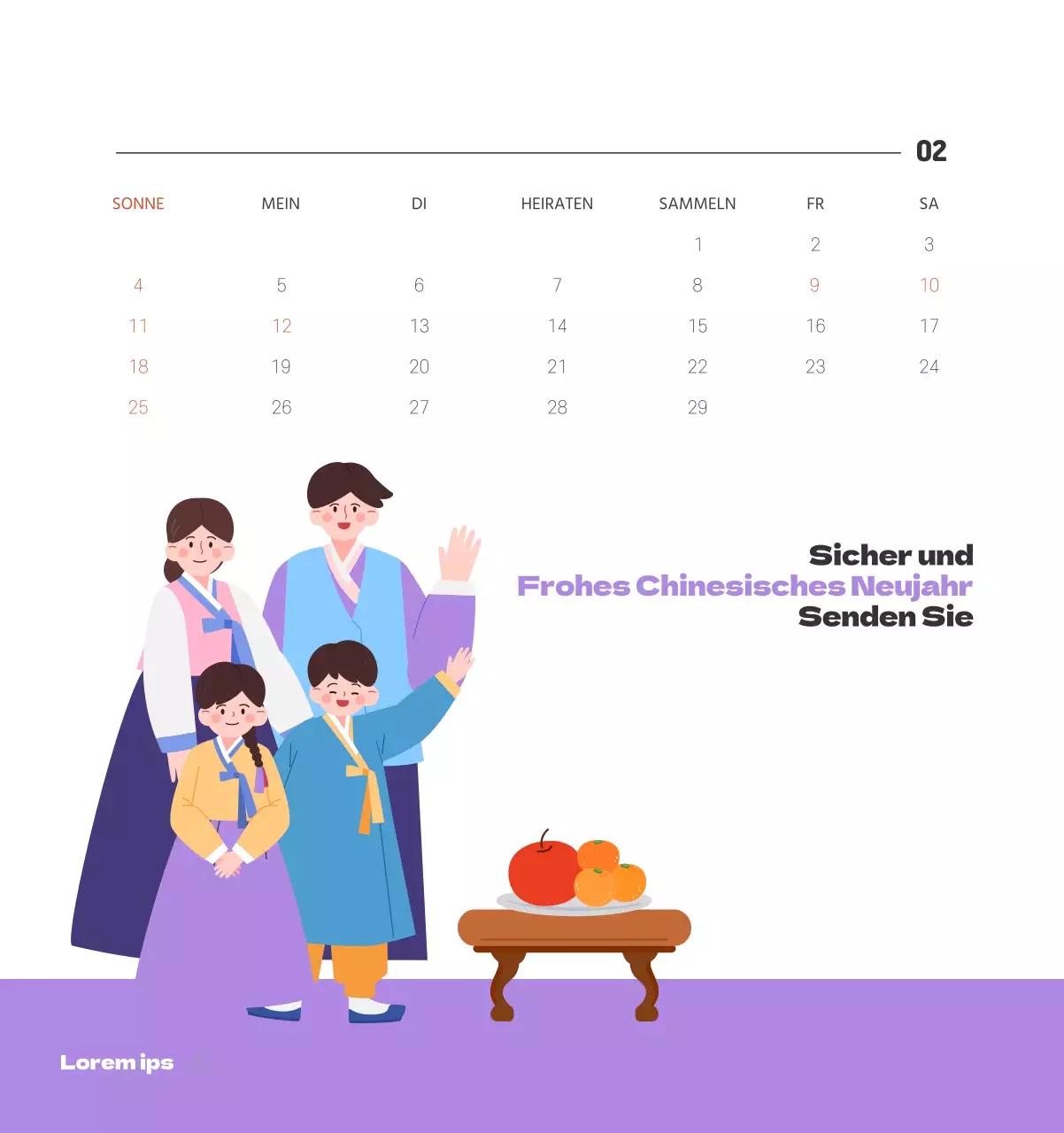 Ein festliches Krankenhaus mit Illustrationen zum Thema Gesundheit und Familie und farbenfrohen Akzenten