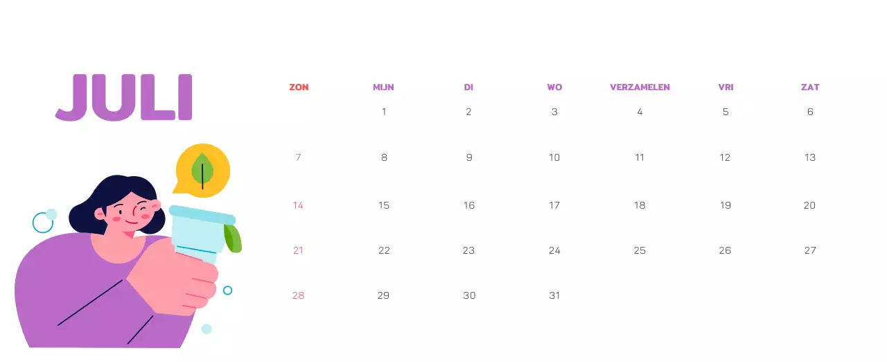 Vier de feestdagen met kleurrijke illustraties van mensen en de planeet.