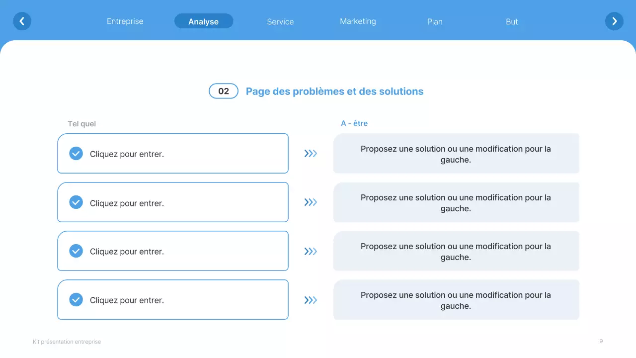 Site web simple, blanc et bleu clair, profil d'entreprise