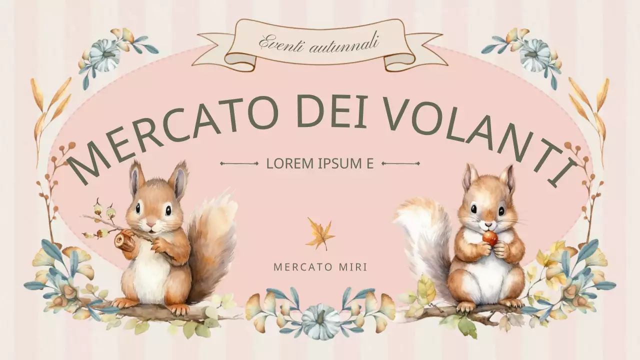 Classico planner del mercato delle pulci autunnale in rosa e kaki