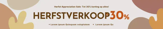 Herfstig in bruine tinten Een strakke korting met grafische elementen Herfstpromotie