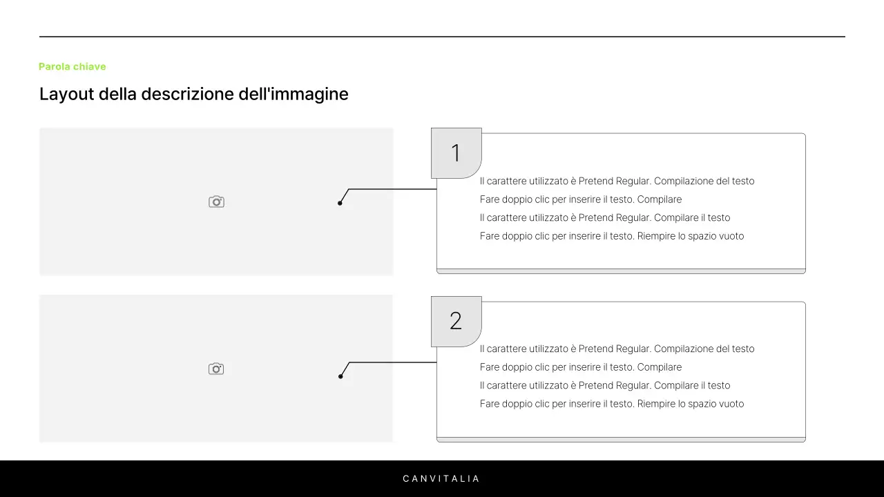 Una semplice relazione in bianco e chartreuse per introdurre un progetto