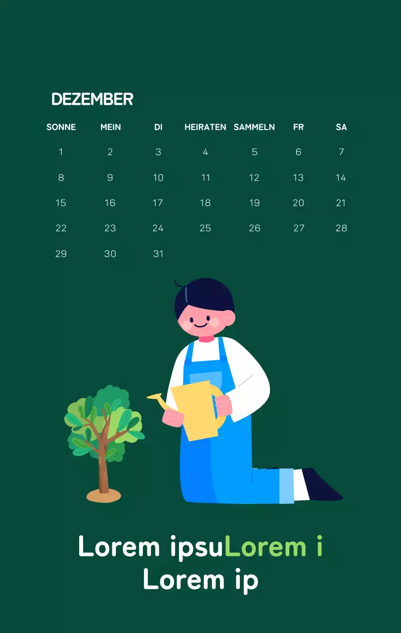 Mit farbenfrohen Illustrationen von Menschen und dem Planeten wird die Weihnachtszeit gefeiert.