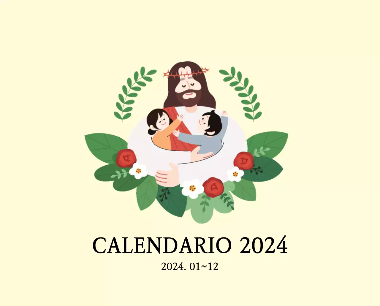 Iglesias con simpáticas ilustraciones en colores cálidos