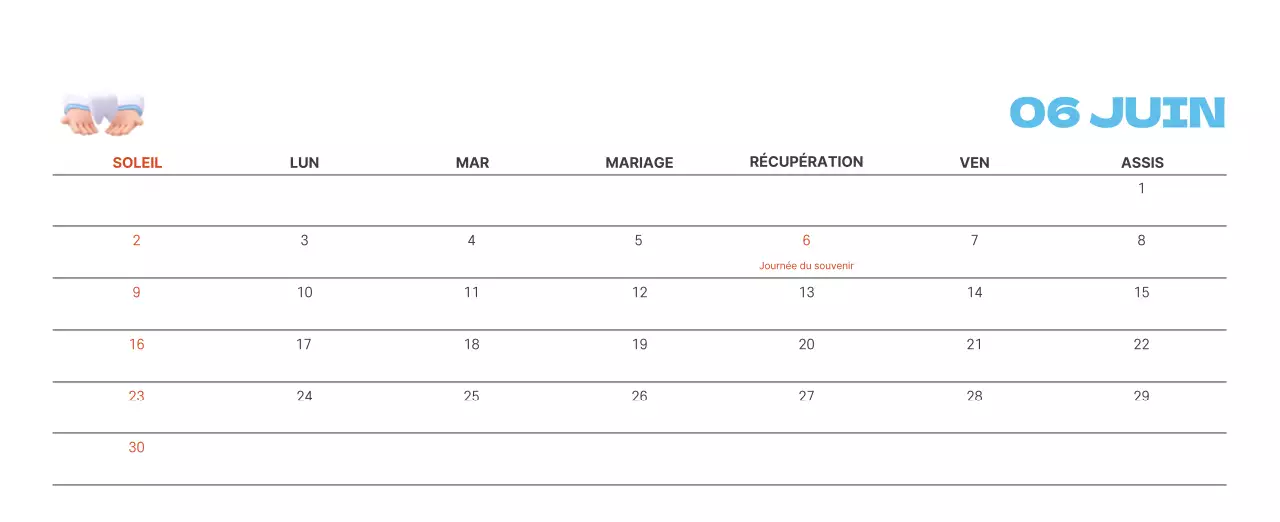 Un hôpital festif avec des illustrations sur le thème de la santé et de la famille et des accents colorés.