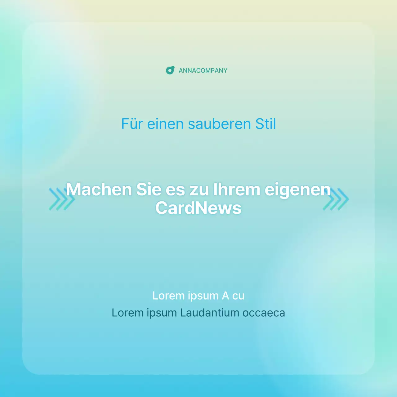 Ein schlichter Leitfaden für den Corporate Newsletter in Hellblau und Mintgrün