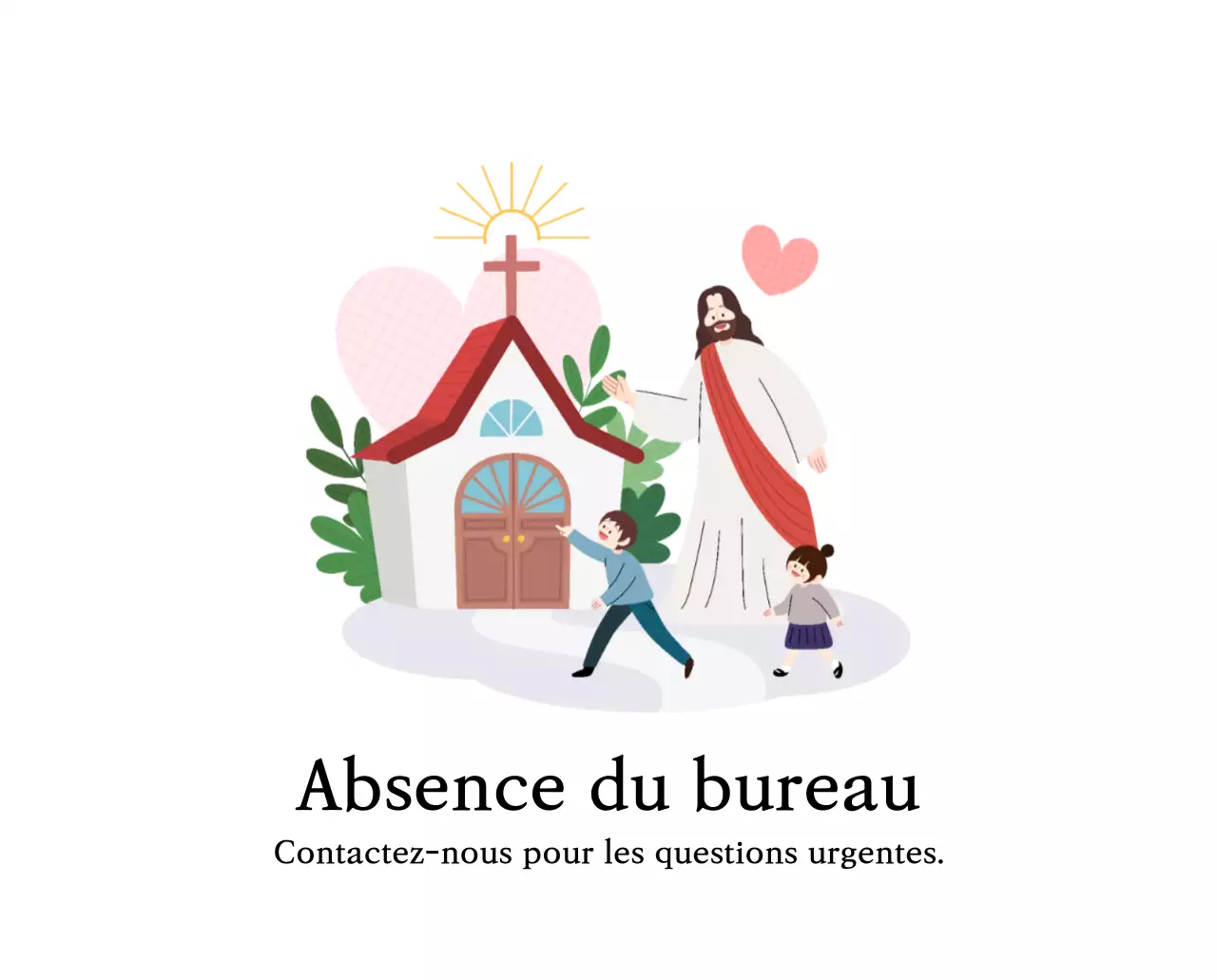 Des églises avec de jolies illustrations aux couleurs chaudes