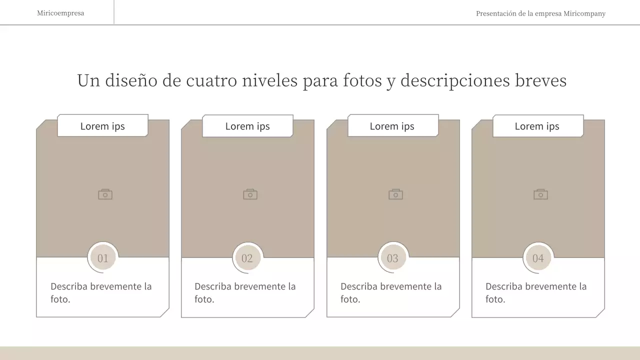 Un informe empresarial sencillo y emotivo en marrón y blanco