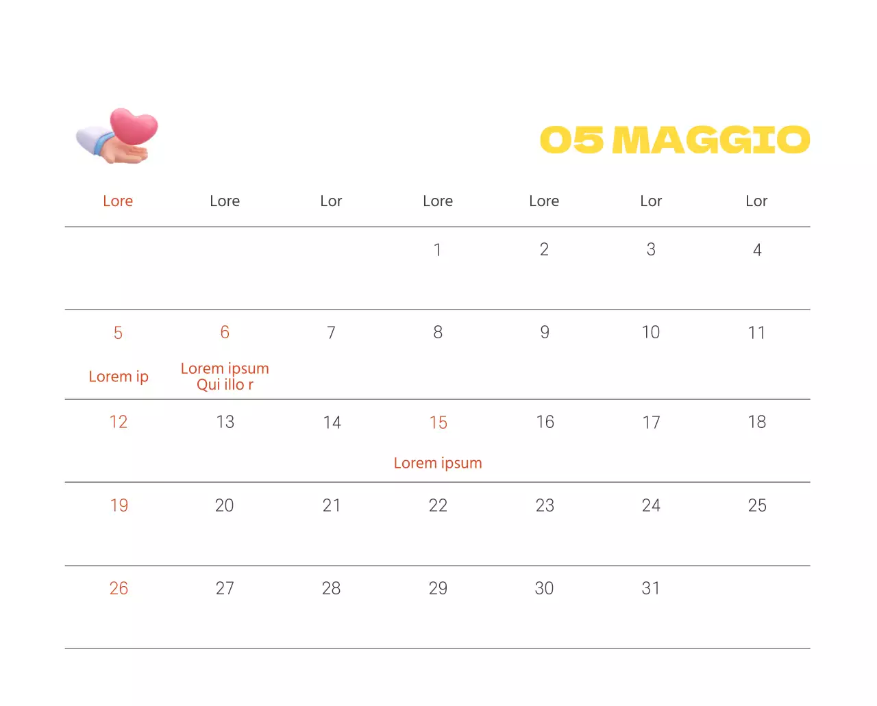 Un ospedale festivo con illustrazioni a tema salute e famiglia e accenti colorati