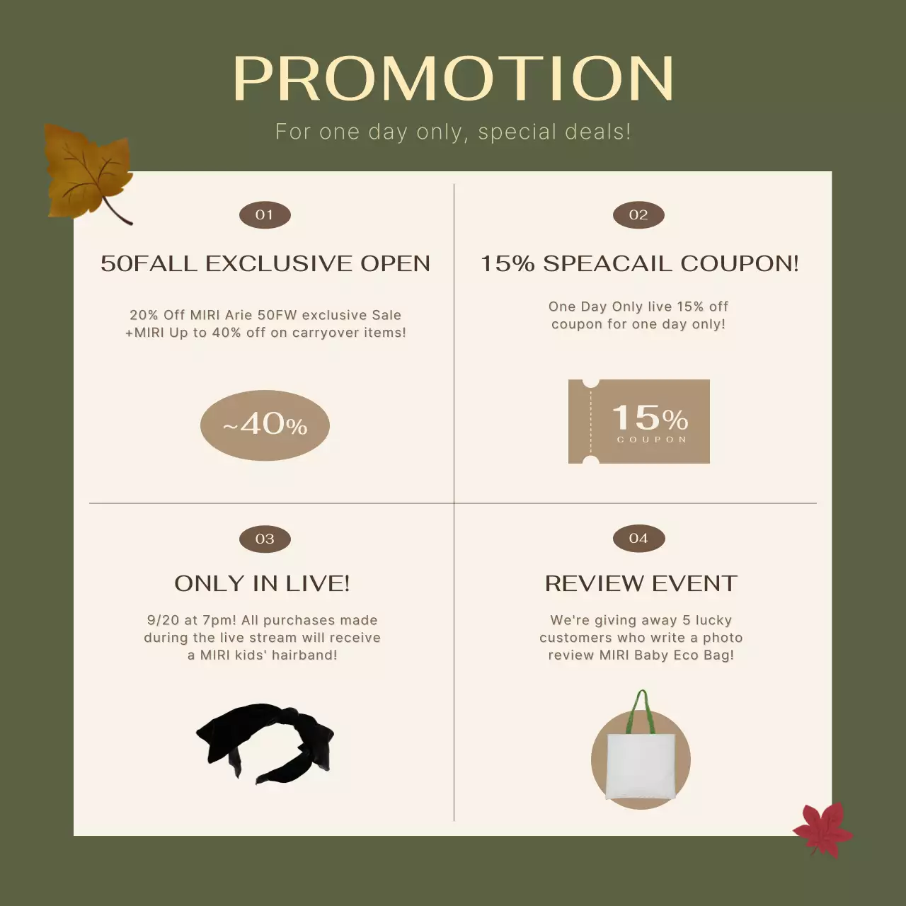 Beige Modern Fashion Promotion Instagram Carousel