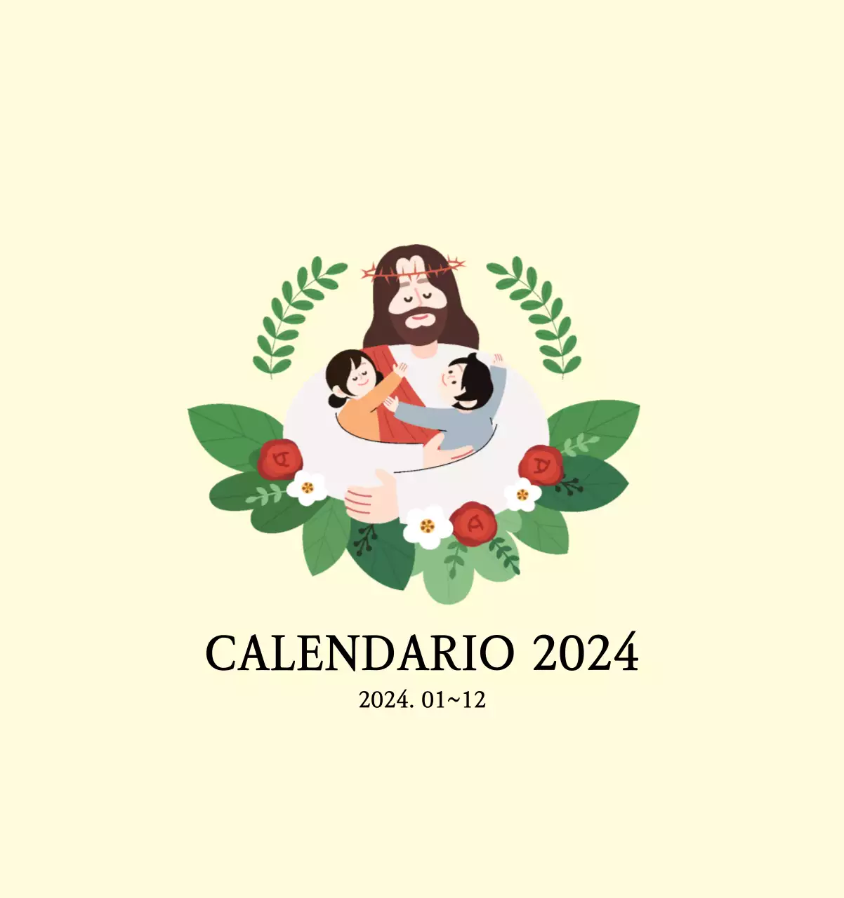 Iglesias con simpáticas ilustraciones en colores cálidos