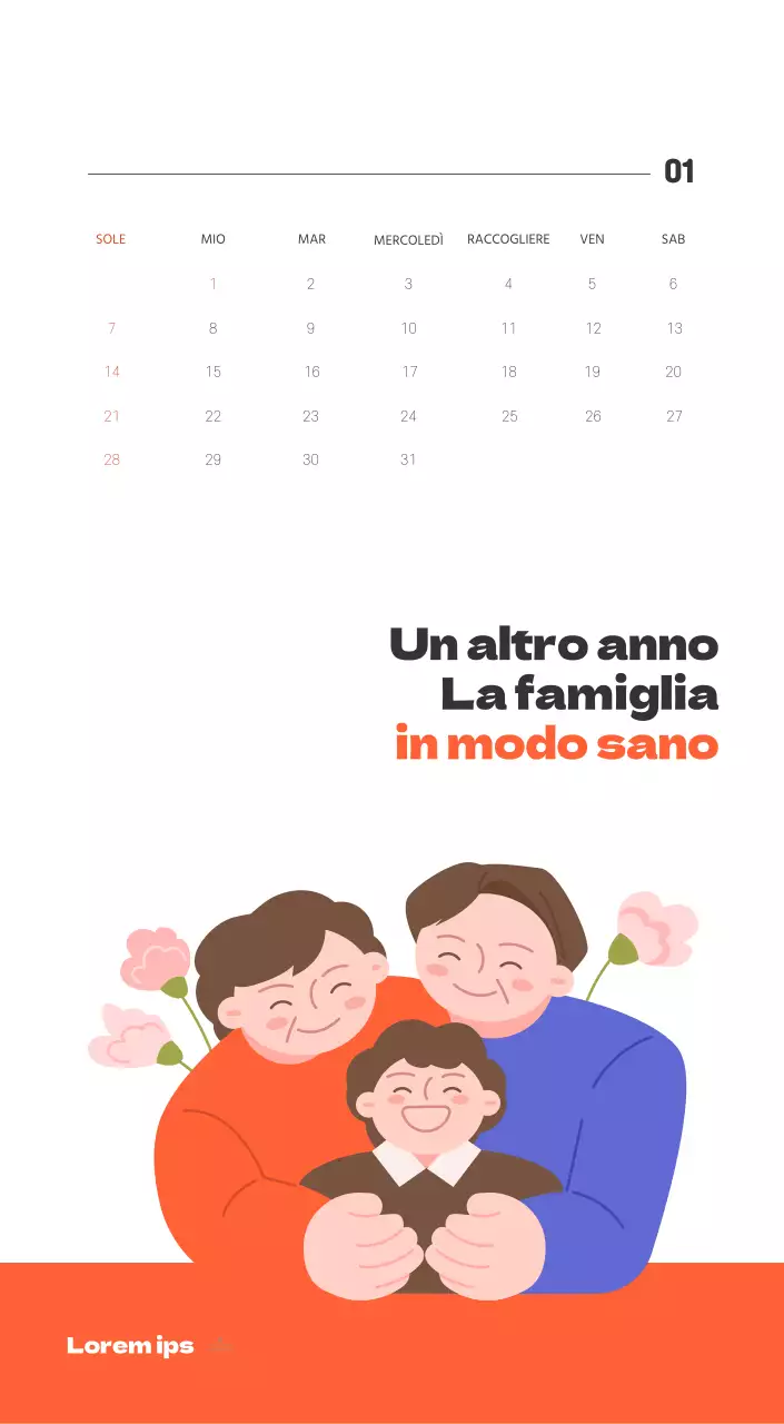 Un ospedale festivo con illustrazioni a tema salute e famiglia e accenti colorati