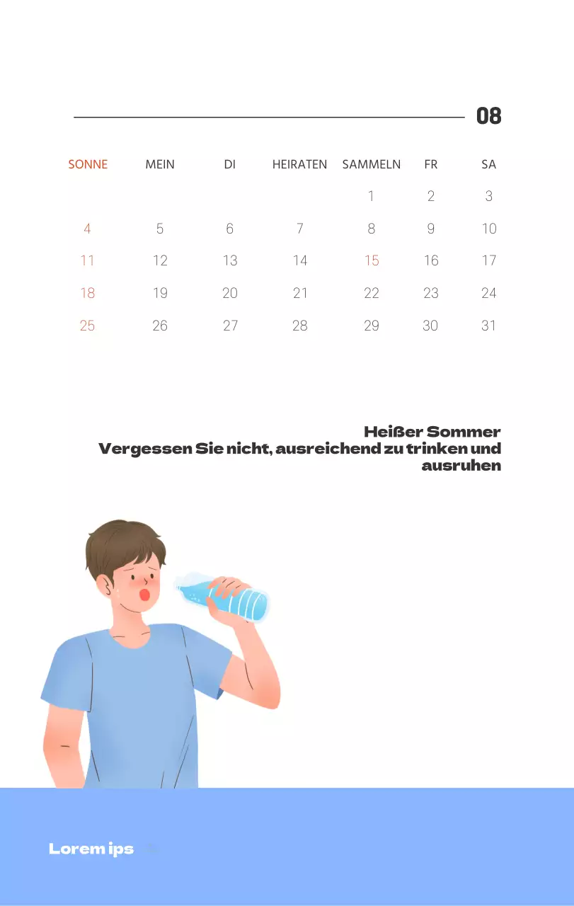 Ein festliches Krankenhaus mit Illustrationen zum Thema Gesundheit und Familie und farbenfrohen Akzenten