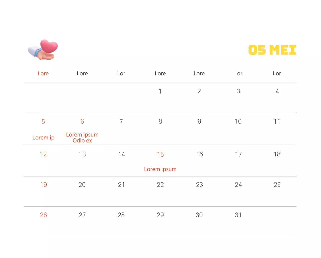 Een feestelijk ziekenhuis met illustraties met gezondheids- en gezinsthema's en kleurrijke accenten