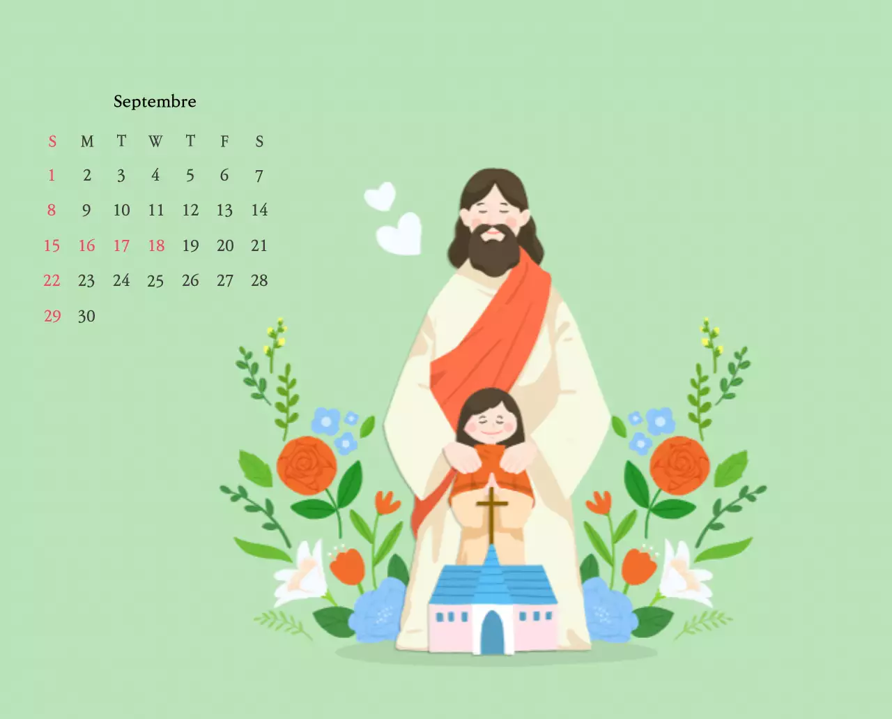 Des églises avec de jolies illustrations aux couleurs chaudes