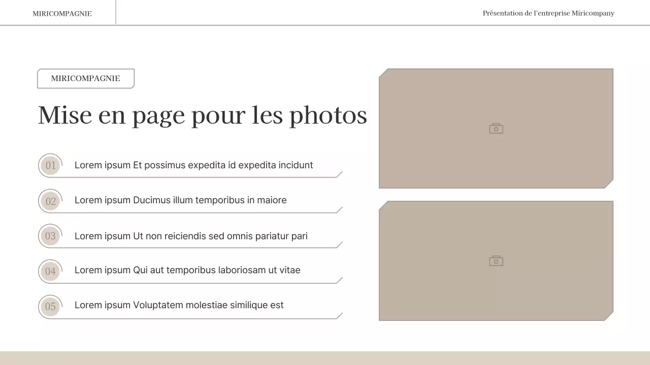 Un rapport d'activité simple et émotionnel en brun et blanc