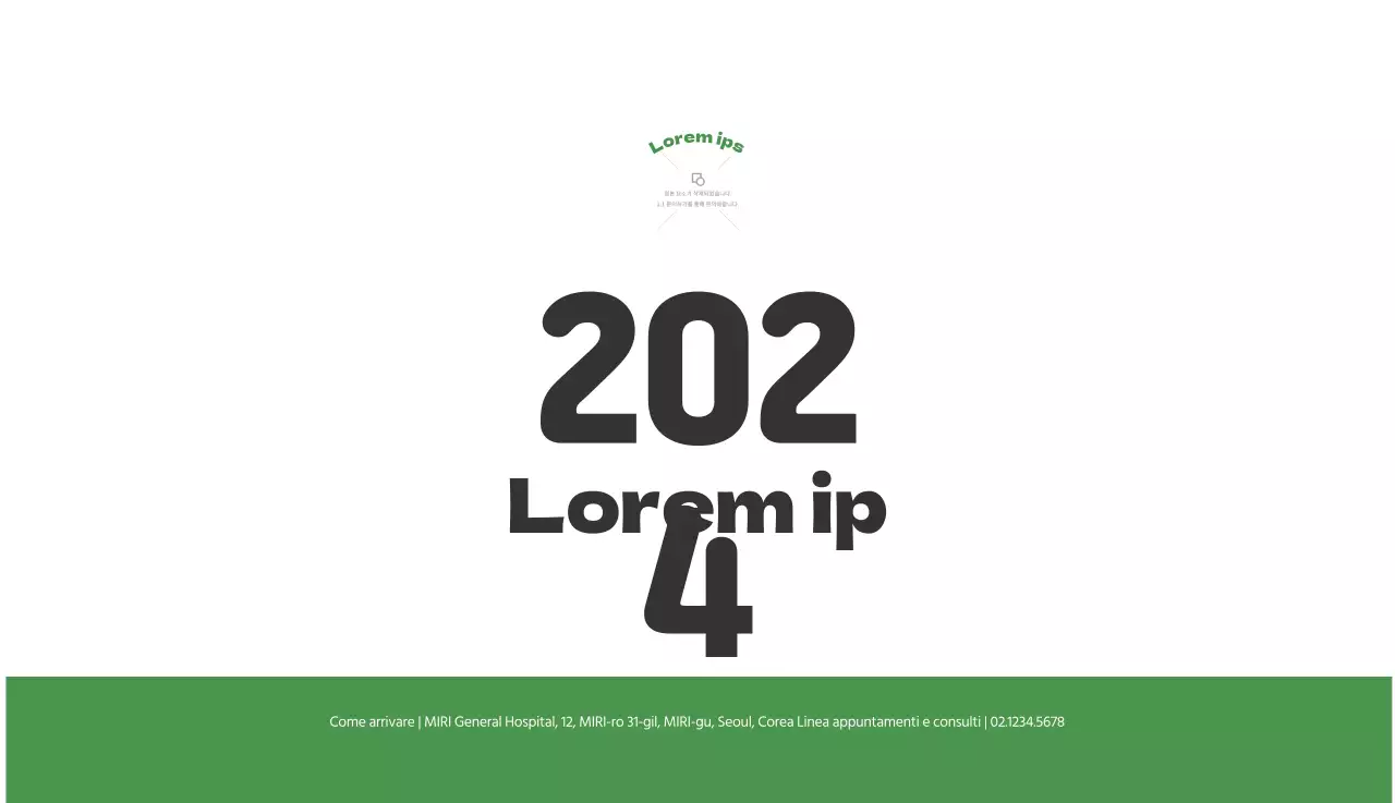 Un ospedale festivo con illustrazioni a tema salute e famiglia e accenti colorati