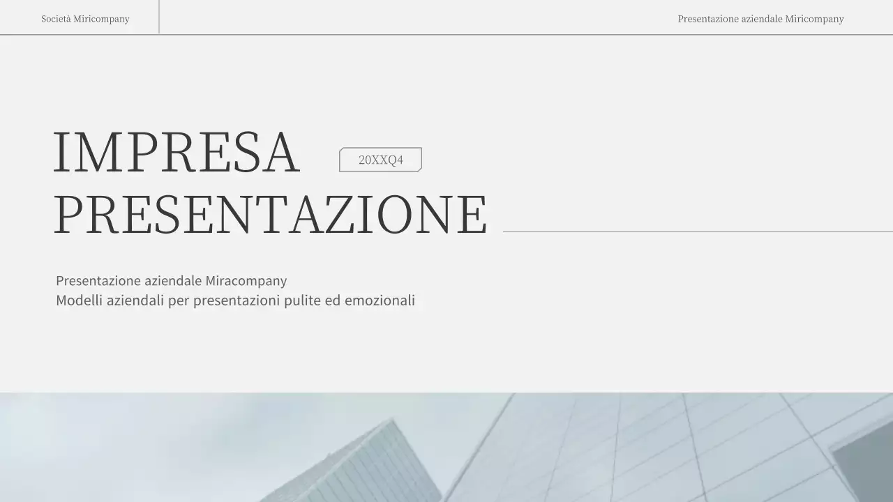 Una relazione d'affari semplice ed emozionale in azzurro e bianco