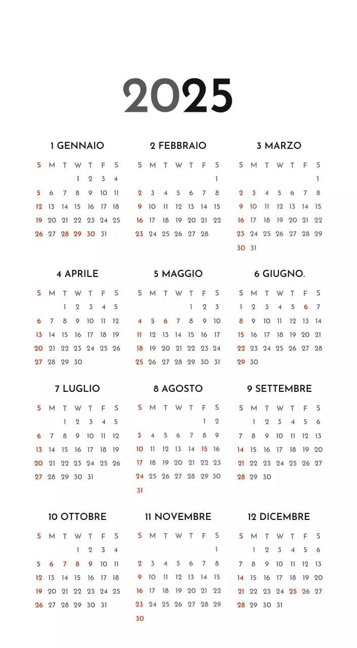 Un semplice calendario aziendale in grigio