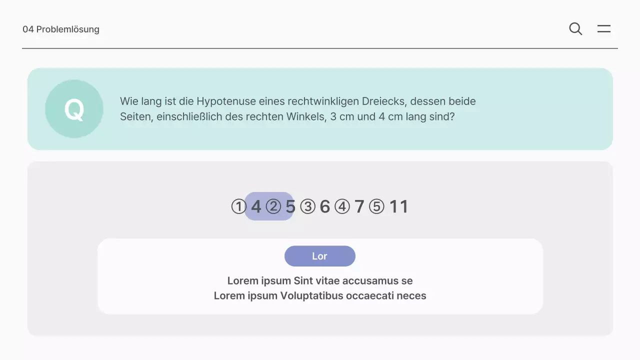Einfaches Schulmaterial für Mathe in Weiß und Mint
