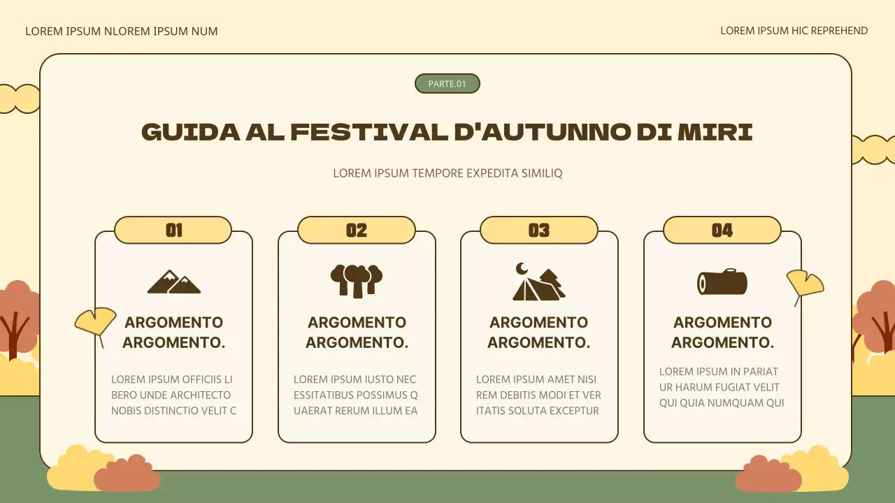Promuovere feste autunnali naturali in giallo e kaki