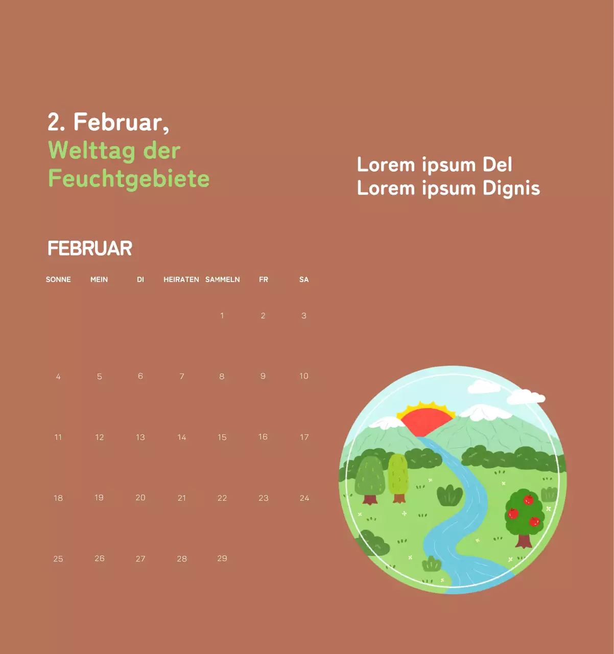 Mit farbenfrohen Illustrationen von Menschen und dem Planeten wird die Weihnachtszeit gefeiert.